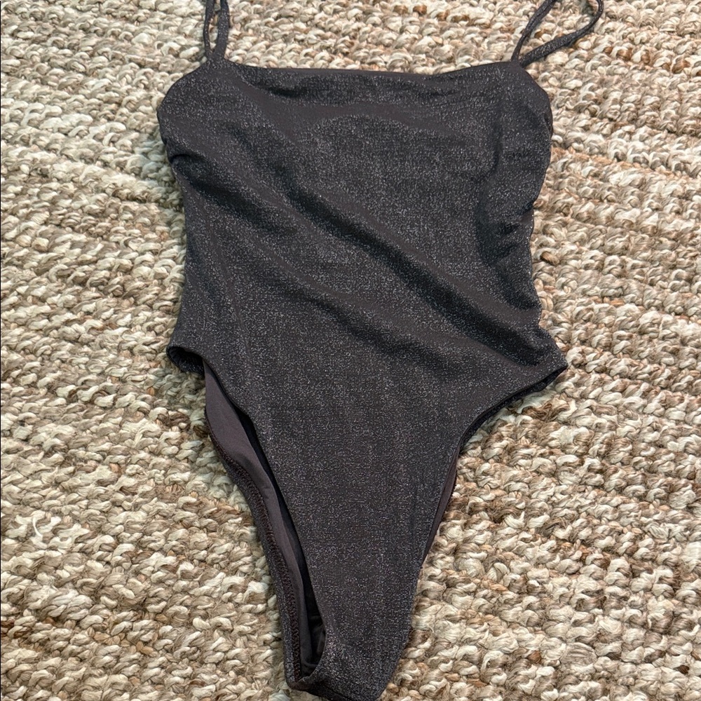 Shimmer Black Girls' One-Piece Swimsuit